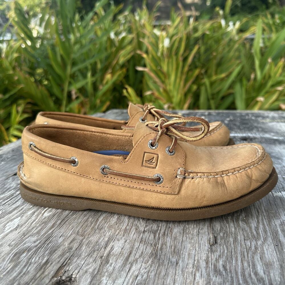 Sperry Men's 9 Authentic Original Boat Shoe Sahara Leather 0197640 320